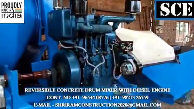 REVERSIBLE CONCRETE DRUM MIXER DIESEL | DIESEL MINI MOBILE BATCHING PLANT SHRIRAM смотреть онлайн