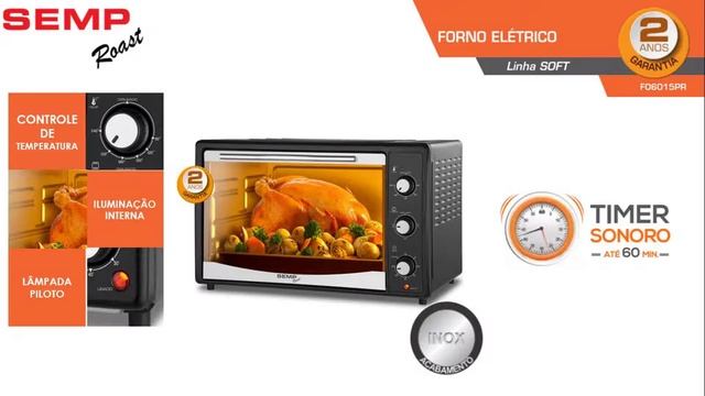 Forno Elétrico SEMP Hype Style FO6015PR смотреть онлайн