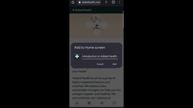 Adding Added Health to your home screen – Android version смотреть онлайн