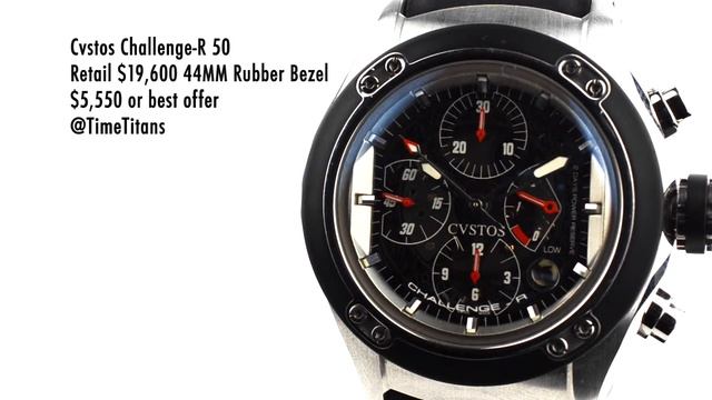 Cvstos Type-R Challenge R50 44MM Retail $19,600 Franck Muller Group Rubber Bezel Semi-Skeleton смотреть онлайн