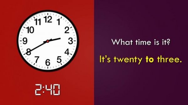 Telling the time in English
