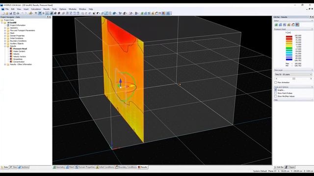 Hydrus 3D simulation with clipper/slicer and stochastic distribution of conductivity смотреть онлайн