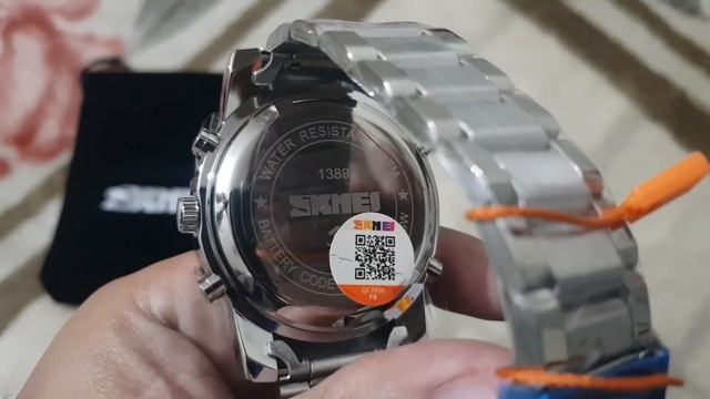 SKMEI 1389 Blue Dial Chronograph | Metal Body Very Beautiful Sports Watch | смотреть онлайн