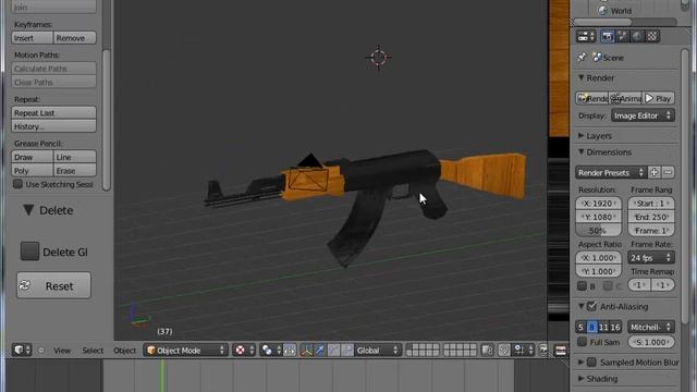 My Ak-47-modelled in blender and textured and gimp смотреть онлайн