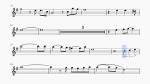 Полет на дельтаплане. Э.Артемьев - Н.Зиновьев. Для альт саксофона