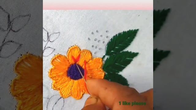 Beautiful Flower Embroidery Tutorial 💞🌺🌺 смотреть онлайн