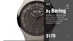 Top 10 Bering Men Watches [ Winter 2018 ]: BERING Time 14440-227 Mens Solar Collection Watch with