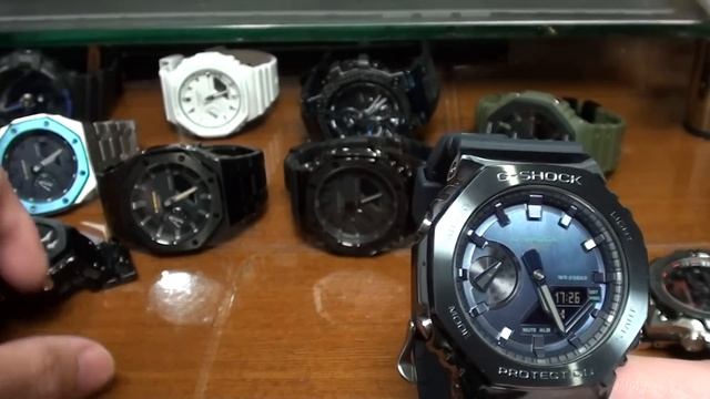 カシオ CASIO G-SHOCK GM－2100 シルバーとブルーのレビューです。 смотреть онлайн