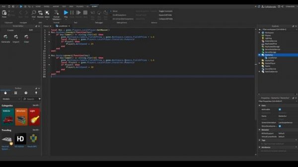 🙂 КАК СДЕЛАТЬ скрипт на БЕГ в Roblox Studio