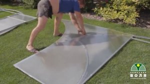 Сборка и установка теплицы  Сигма  со сдвижными панелями