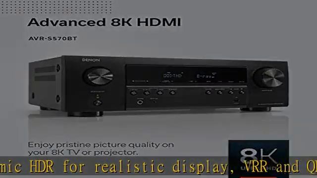 Denon AVR-S570BT (2022 Model) 5.2 Channel AV Receiver - 8K Ultra HD Audio & Video, Enhanced Gaming смотреть онлайн