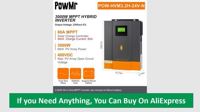 Best 1.6KW 3KW Hybrid Solar Inverter смотреть онлайн