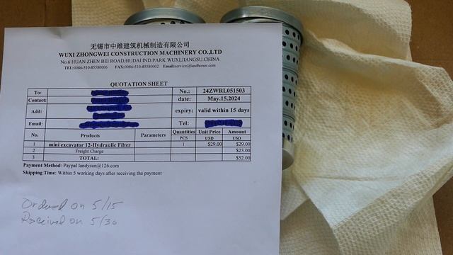 New Hydraulic Filter for Mini Excavator смотреть онлайн