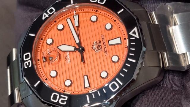 TAG Heuer Aquaracer Watch | Orange Dial | Swiss watches смотреть онлайн