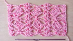 Ажурный узор крючком _ Узор со схемой.