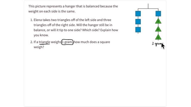 8th Grade Illustrative Mathematics: Gr. 8; U4; Lesson 2-2: Hanging Blocks смотреть онлайн
