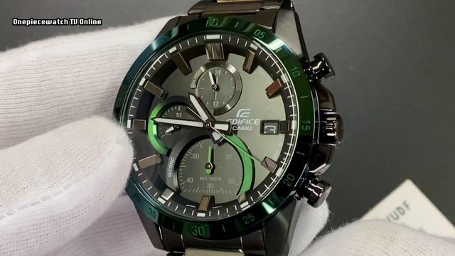 Casio Edifice EFR-571DC นาฬิกาดีไซน์ดำตัดเขียว สปอร์ตเท่สะกดทุกสายตา