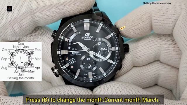 Casio Edifice EQB-510 (5429) Manually Setting Instruction.TrendWatchLab.