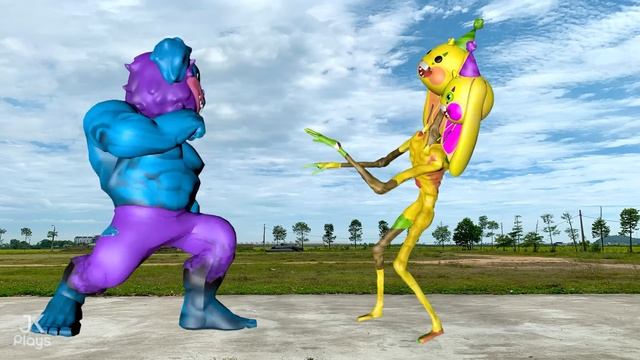 Family BUNZO BUNNY VS Family THE MAN FROM THE WINDOW level up boss (Poppy Playtime Chapter 2) смотреть онлайн