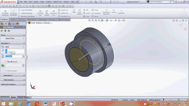 Solidworks Lathe revolving Centre assembly design tutorial. смотреть онлайн