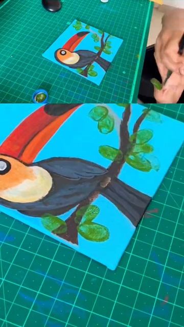 finger painting Toucan #bird #shorts #toucans #fingerpaintingforkids #happyworldofkids смотреть онлайн