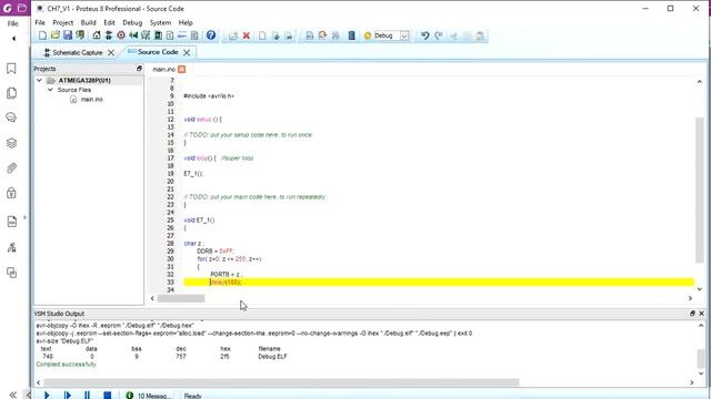 Chapter 7 AVR Programming in C using AVR328P and Proteus Simulation смотреть онлайн