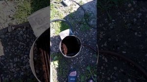 подогрев бассейна газом и дровами.