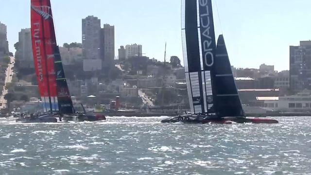 34th America's Cup | RACES 1 - 5 | Oracle Team USA v Emirates Team New Zealand | Part 1 смотреть онлайн
