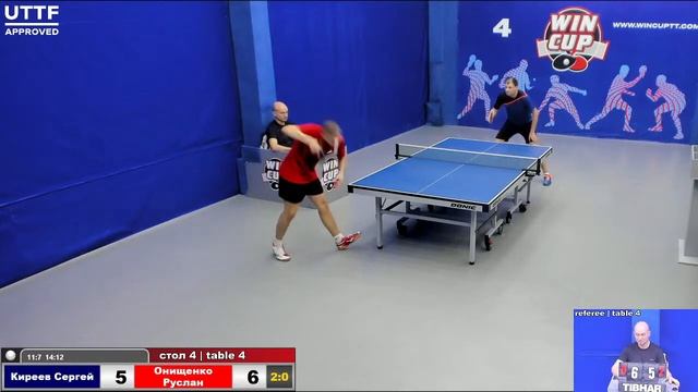 18:30 Киреев Сергей 3-2 Онищенко Руслан стол 4 ЮГ-3 28.09.21 смотреть онлайн