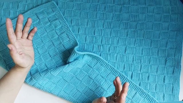 Рассказываю, как вязала детский плед спицами