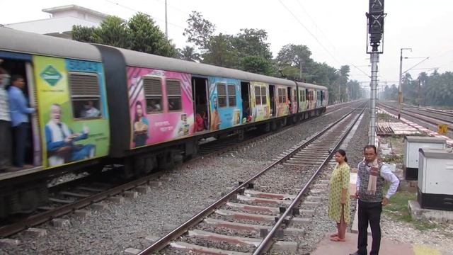 [13 In 1] Amazing Multicolored Different Model EMU Local Trains At Palta Station I Kolkata Trains