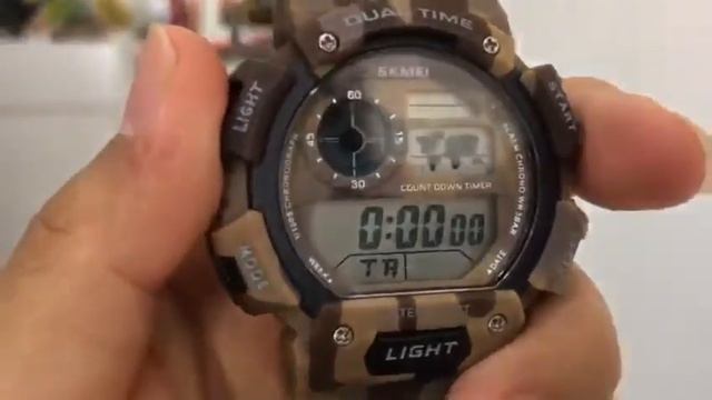 SKMEI 1723 Global Digital Display 50m Waterproof Dual Time Watch смотреть онлайн