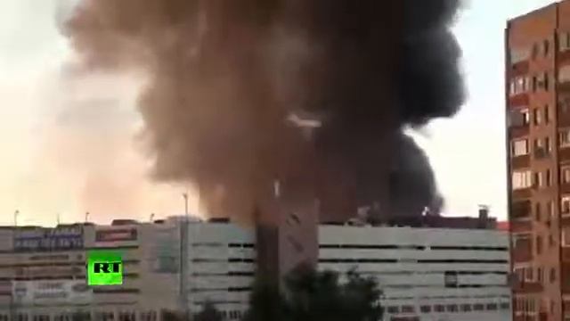 В промзоне Мытищинского района Москвы произошел сильный пожар! Новости России Сегодня 2015 смотреть онлайн