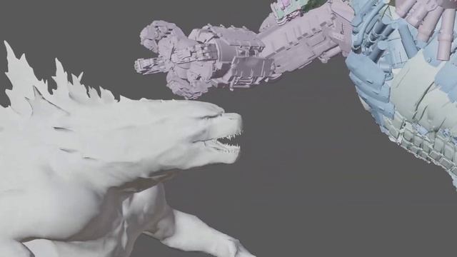 Godzilla Bumps MechaGodzilla [BLENDER] смотреть онлайн