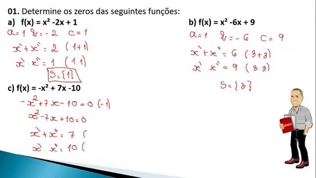 Autorreguladas SEEDUC-RJ Matemática 1º ano do Ens. Médio 3 Bimestre At. 2 Zeros da Função quadrátic смотреть онлайн