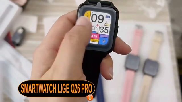 Smartwatch LIGE Q26 Pro Tela HD IP68 + Pulseira Extra