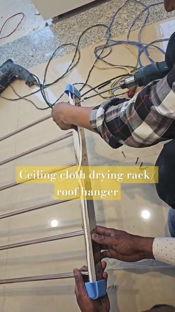 ceiling cloth drying rack/roof hanger#interiordesign #youtubeshorts смотреть онлайн