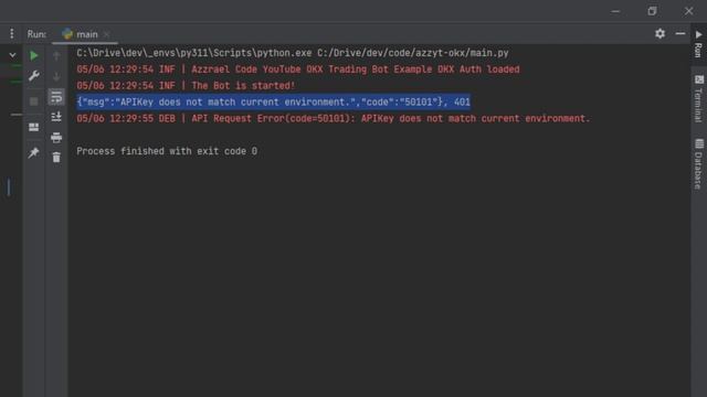 Торговый бот на Python и OKX API .4 Готовый пример Робота. смотреть онлайн