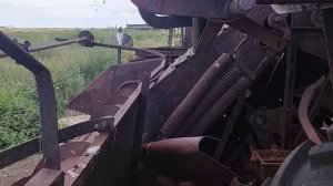 #Комбайн С-4 #СТАЛИНЕЦ с прицепным копнителем