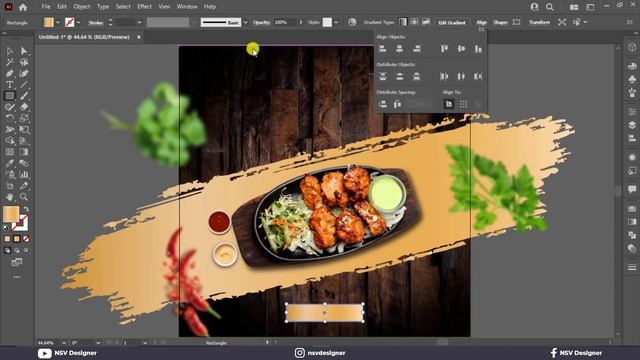 Illustrator CC Tutorial | Social Media Restaurant Advertising Poster Design 🔥🔥 смотреть онлайн