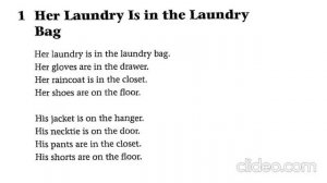 GrammarChants 7.1 Her laundry in her laundry bag