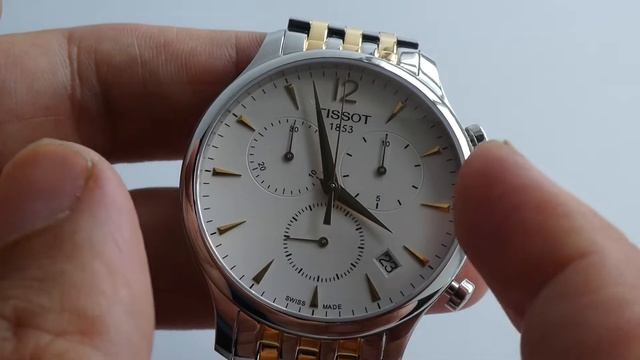 Tissot Tradition Two Tone Chronograph T063.617.22.037.00 смотреть онлайн