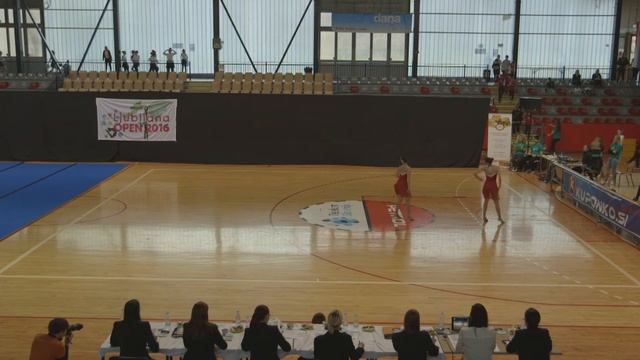 Ljubljana Open 2016 - 74 CENTA MLAKAR - mladinski jazz cheer plesni par смотреть онлайн
