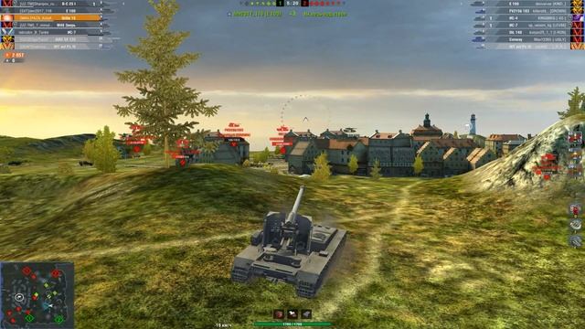 WoT Blitz лайтовый бой на Grille 15 смотреть онлайн