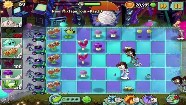 Plants Vs Zombies 2: Neon Mixtape Tour - Day 18 Walkthrough
