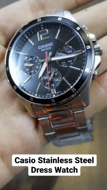 Casio Super Stylish Stainless Steel Dress Watch MTP-1374D-1A🤩 #casiowatch #dresswatch смотреть онлайн