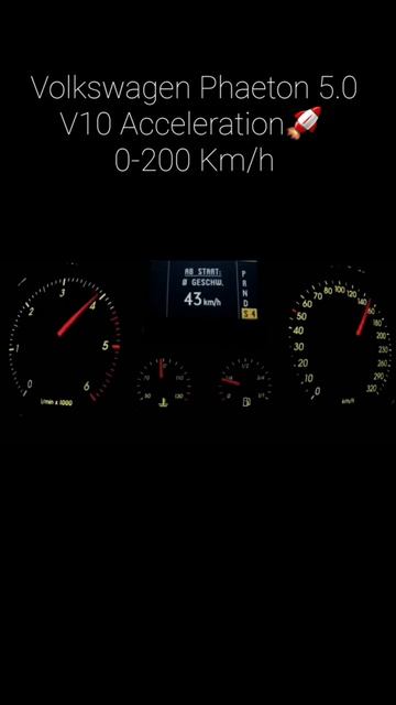 Volkswagen Phaeton 5.0 TDI V10 Acceleration | 0-200 Km/h смотреть онлайн