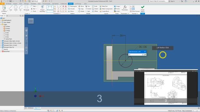 ME1201 - Rev2-Q2 Walkthrough using Autodesk Inventor 2020 смотреть онлайн
