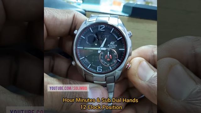 Casio EDIFICE Hands Synchronized ERA-100 Caliber 5346 Time Adjust Time setting| Watch Repair Channe смотреть онлайн