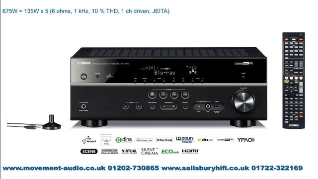 Yamaha RX-V473/RXV473 5.1 Channel AV Surround Receiver Movement Audio Salisbury смотреть онлайн